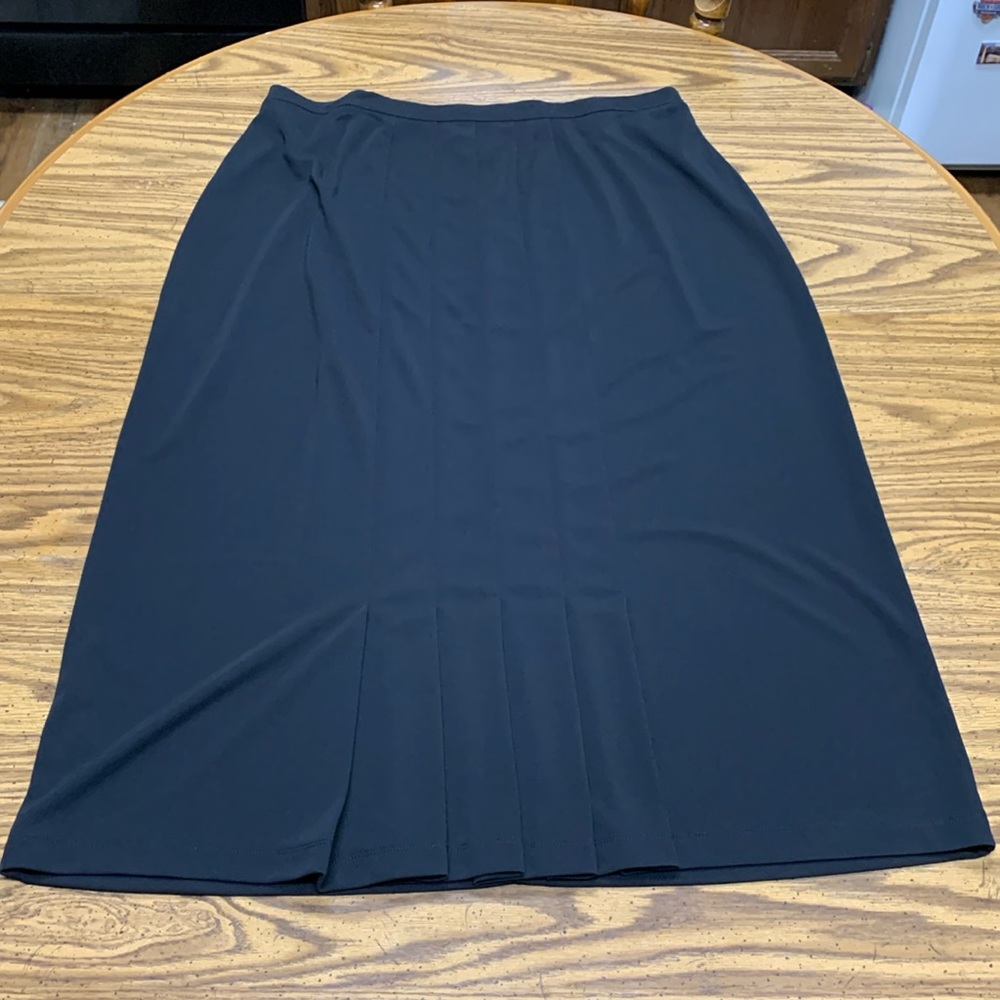 Long modest black Cato skirt with adorable front pleats